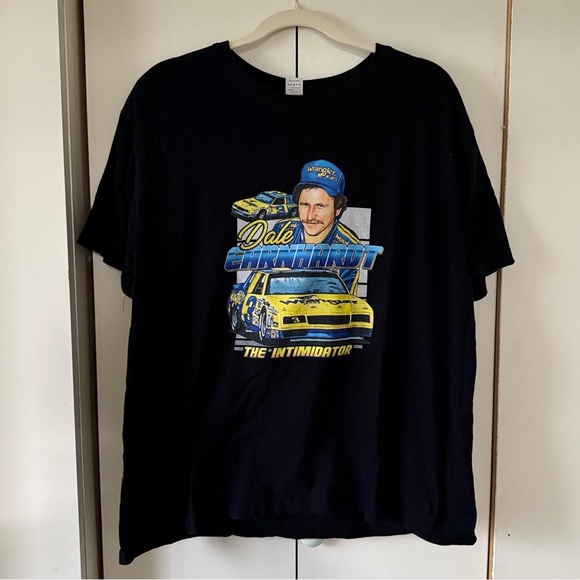 Vintage NASCAR Dale Earnhardt The Intimidator Black Racing Legend Tee - Picture 2 of 5